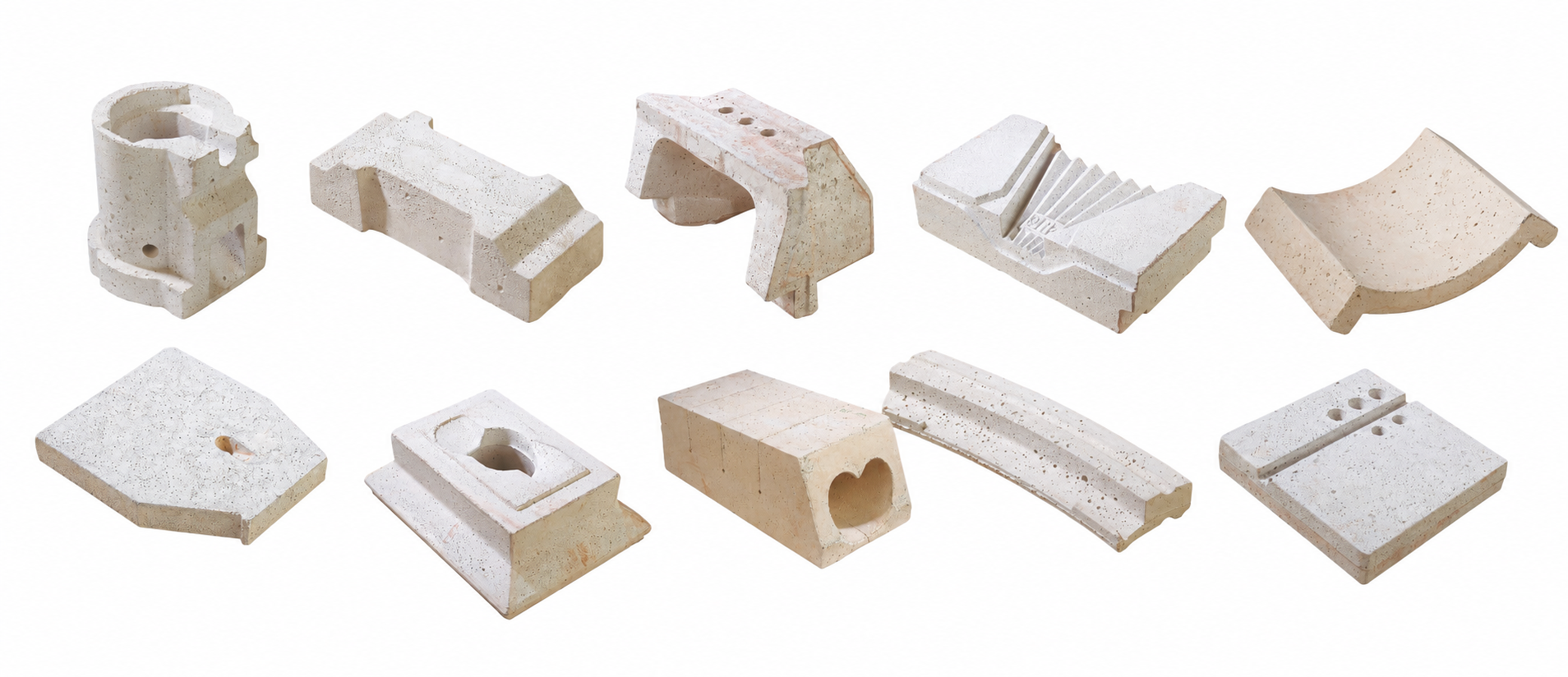 LAC refractory concrete shapes for fireplace and firebox linings